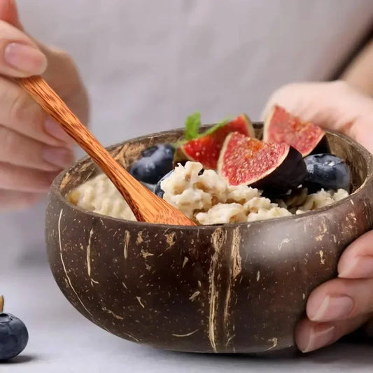 🥥 Купички на едро от естествени кокосови орехи за сервиране на ястия, салата, овесена каша, кисело мляко