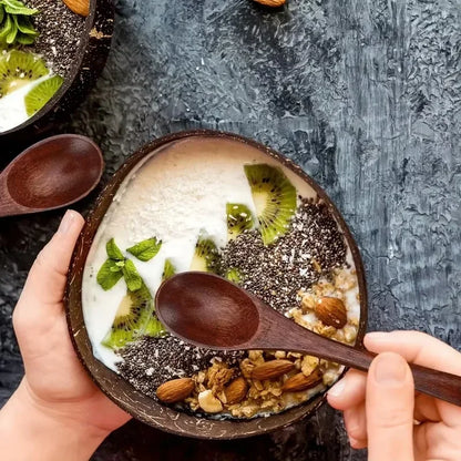 🥥 Купички на едро от естествени кокосови орехи за сервиране на ястия, салата, овесена каша, кисело мляко